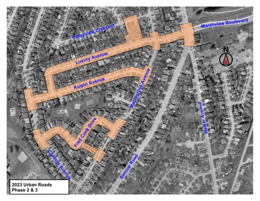 Urban Roads Project area map